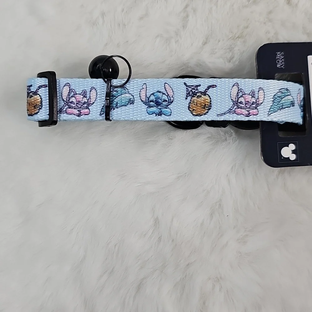 Sassy Meow Disney Stitch Cat Breakaway Adjustable Collar Med 0.6